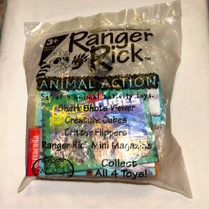 •5 FOR $10 KIDS TOYS• Fazolis Ranger Rick Animal Action Kids Meal Toy 2002